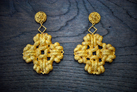 Big Borghese Four Square Earring