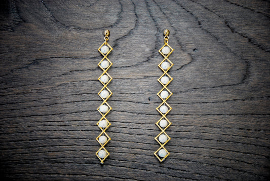 G-62 Lovely Lines Earrings with Embellishments